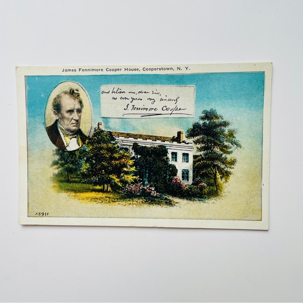 🎯3/$10 Vintage VTG James Fennimore Cooper House Cooperstown New York NY Postcard